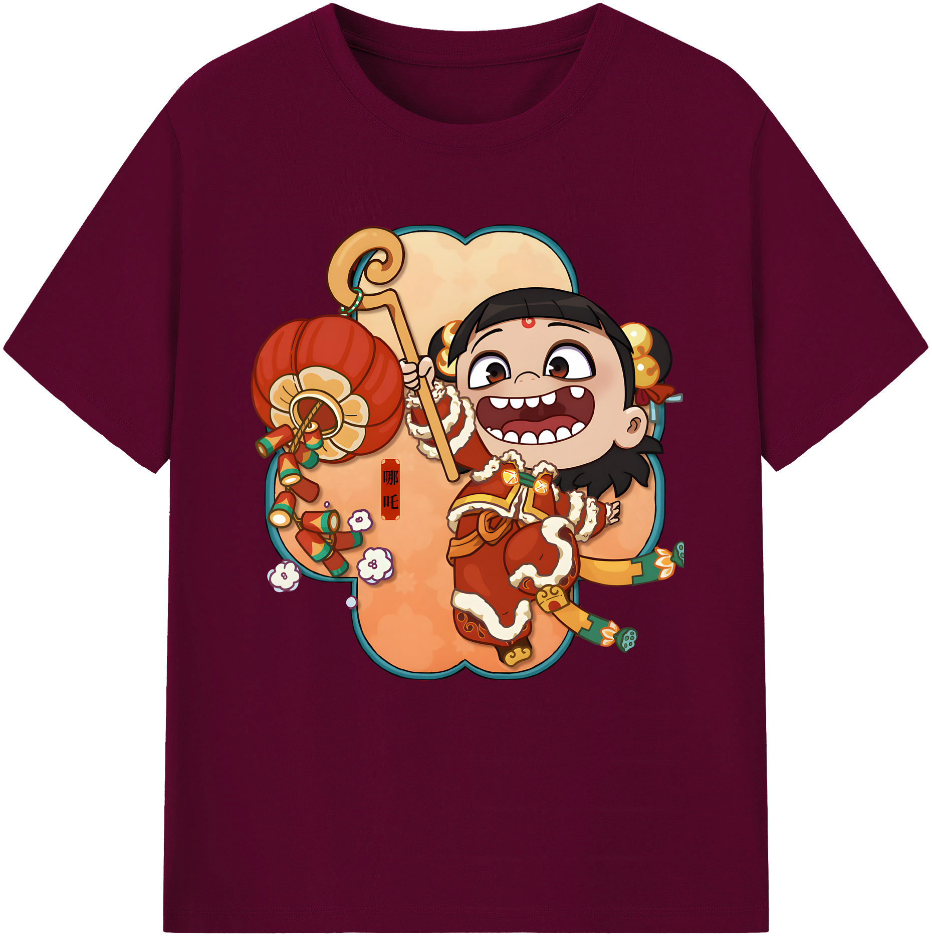 （画像用） Ne Zha 2 ナタ 魔童の大暴れ レディースカジュアルプリントTシャツ（綿100％）